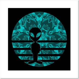 Encounters Kaleidoscope Silhouette Invasion Alien Sunset Silhouette Posters and Art